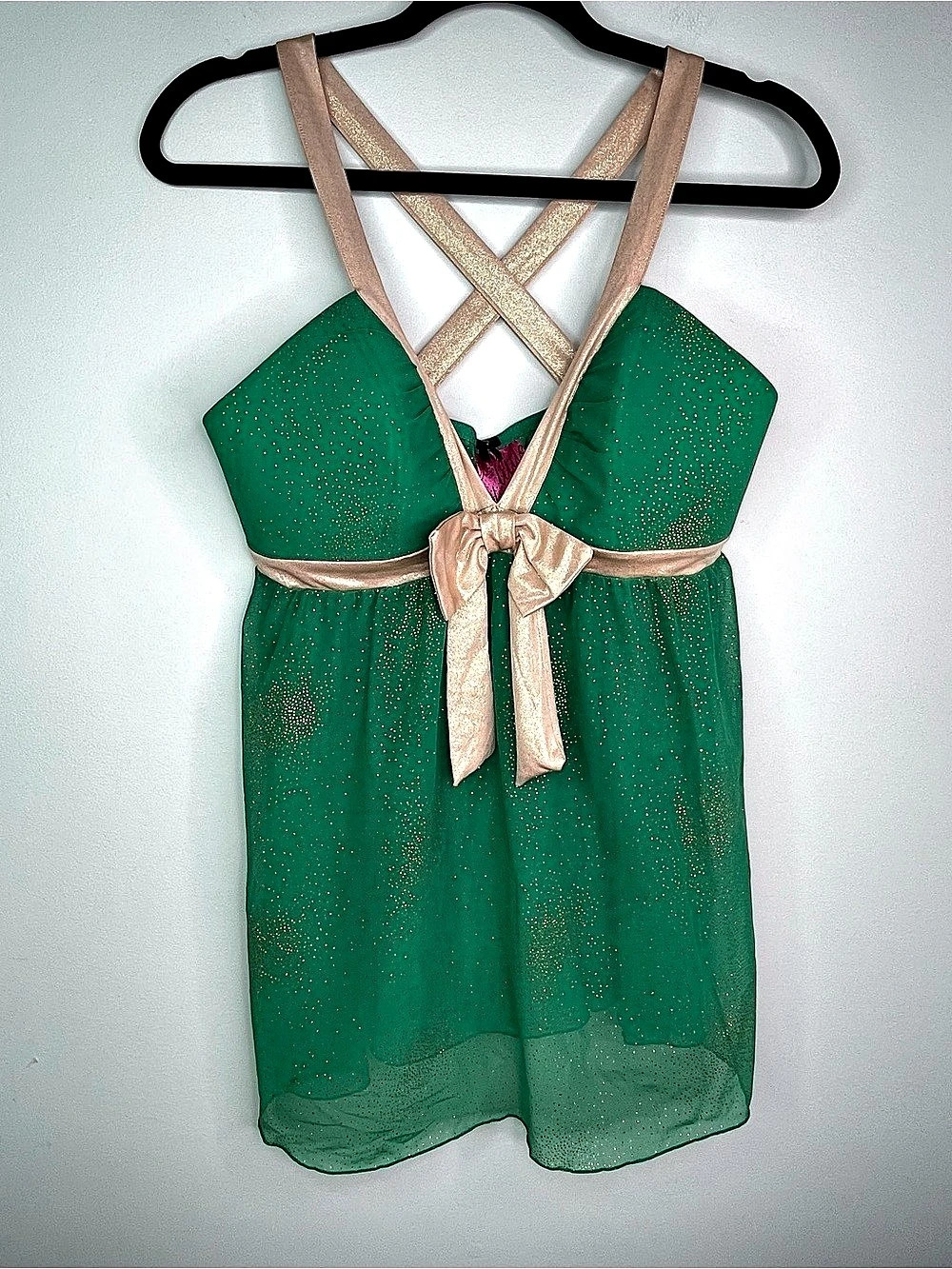 Victoria’s Secret Sexy Little Things Green babydoll Negligee Size L